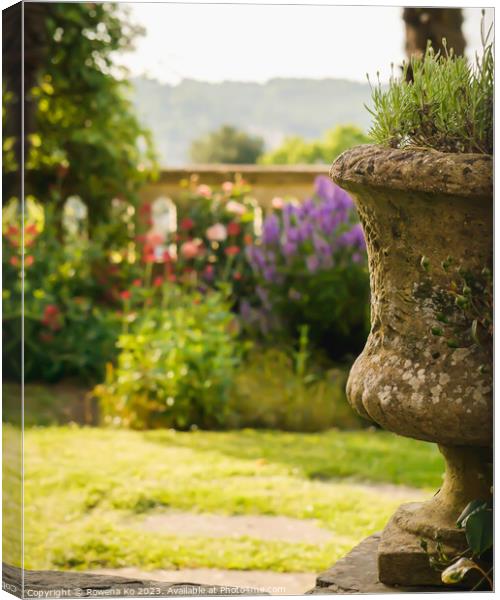 A Blooming English Garden Canvas Print by Rowena Ko