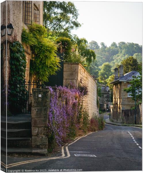 Serene Church Street of Bath Canvas Print by Rowena Ko