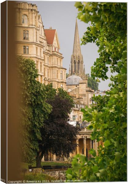 A window with the classic central Bath view Canvas Print by Rowena Ko