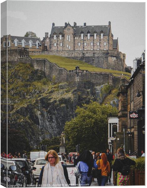 Commanding Edinburgh Castle Panorama Canvas Print by Rowena Ko