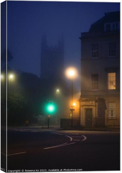 Misty morning on Bathwick Street  Canvas Print by Rowena Ko