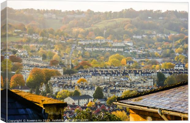 Fall mood photography of UK somerset cotswold city Bath in Golden Autumn  Canvas Print by Rowena Ko