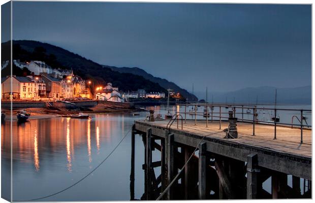 Night Falls at Aberdovey  Canvas Print by Dave Urwin