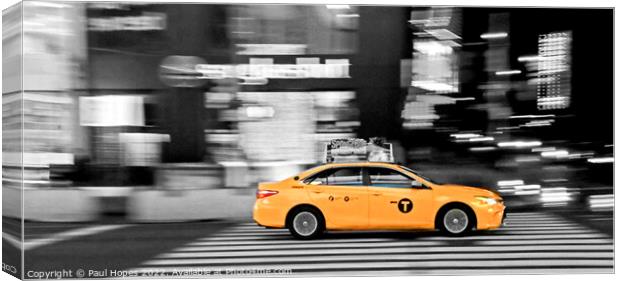 NYC Cab Colour popped Canvas Print by Paul Hopes