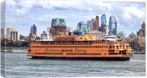 Staten Island Ferry Canvas Print by Paul Hopes