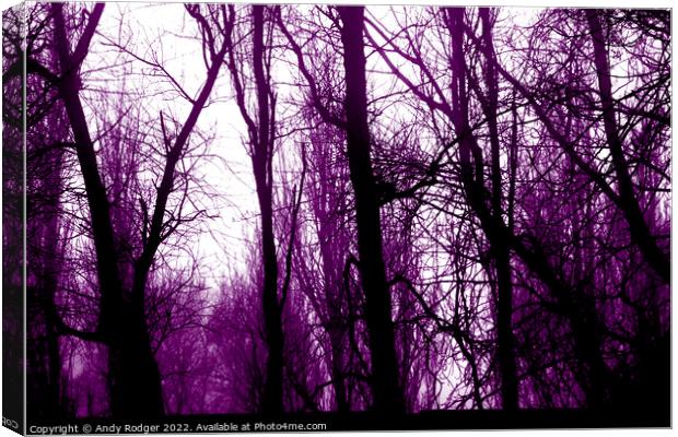 Tungsten Stark Trees Canvas Print by Andy Rodger