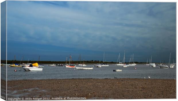 Parking at Brancaster Harbour Canvas Print by Andy Rodger