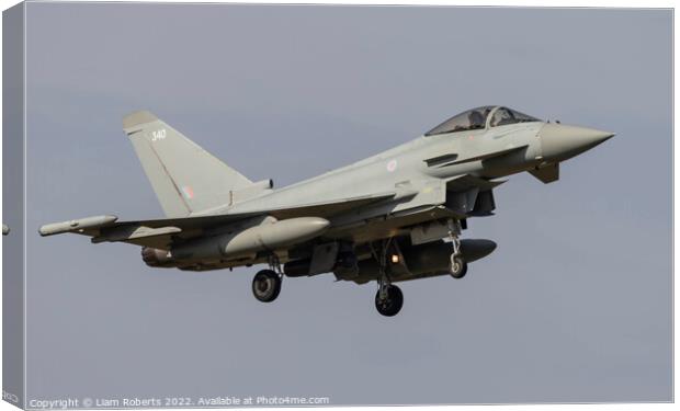 Royal Air Force Eurofighter Typhoon 'ZK340'  Canvas Print by Liam Roberts