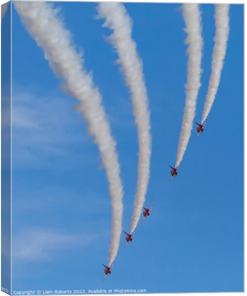 Royal Air Force Red Arrows  Canvas Print by Liam Roberts