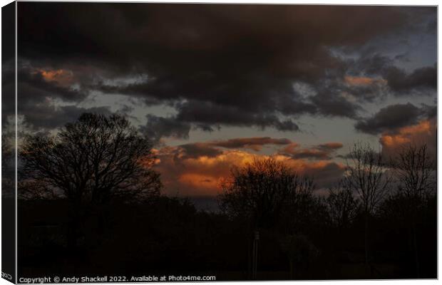 moody sunset Canvas Print by Andy Shackell