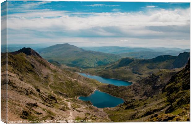 Lakes of Snowdon  Canvas Print by Connor Cast