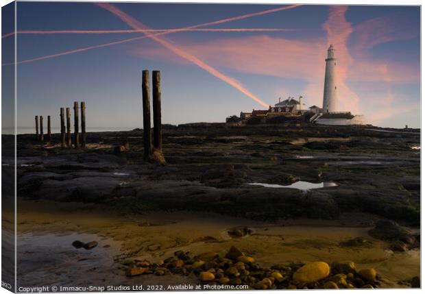 St Mary's Lighthouse Canvas Print by Storyography Photography