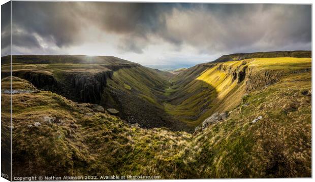 High Cup Nick Panorama Canvas Print by Nathan Atkinson