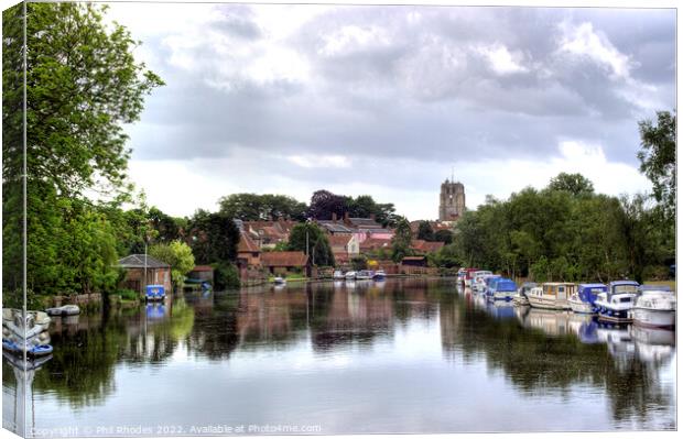 The River Waveney at Beccles Canvas Print by Phil Rhodes