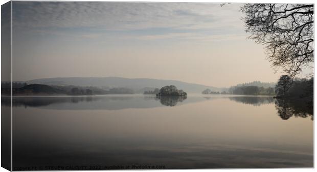 Loch Ken Dumfries And Galloway Canvas Print by STEVEN CALCUTT