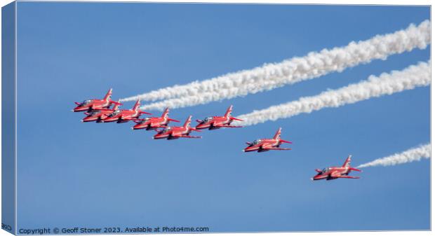 The Red Arrows Canvas Print by Geoff Stoner