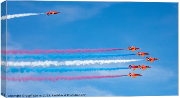 The Red Arrows Canvas Print by Geoff Stoner