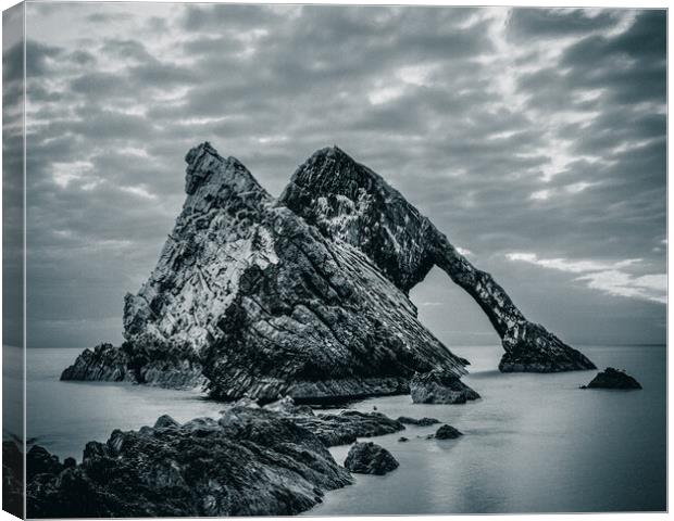 Majestic Sunrise at Bow Fiddle Rock Canvas Print by DAVID FRANCIS