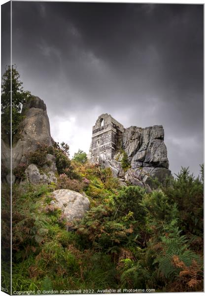 The mysterious atmospheric 15th century Roche Rock Canvas Print by Gordon Scammell