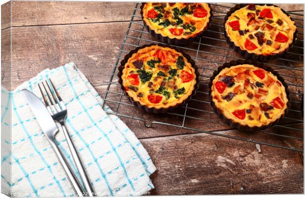 Home Cooked Quiche  Canvas Print by Drew Gardner