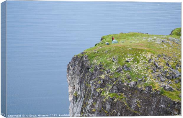 A spot with a view on Senja island (Norway) Canvas Print by Andreas Himmler