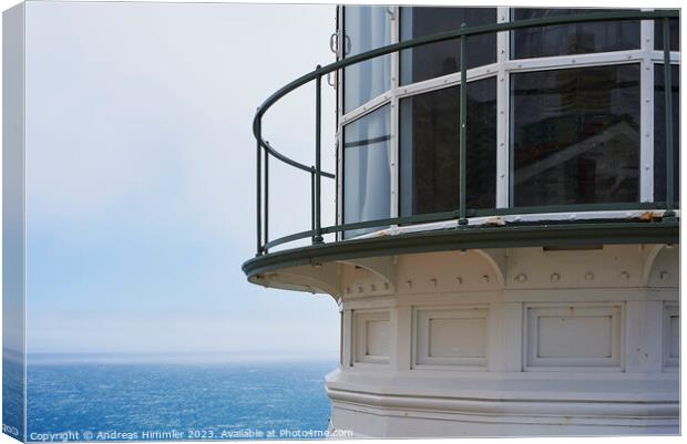 Point Reyes Lighthouse - Details and the Sea Canvas Print by Andreas Himmler