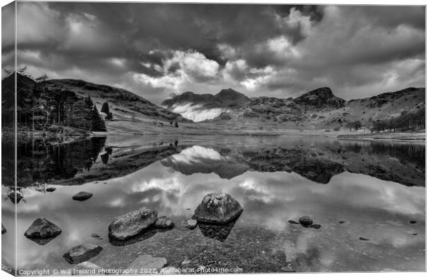 Lake District - Blea Tarn. Mono Canvas Print by Will Ireland Photography