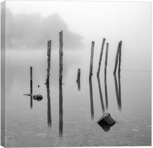 Lake District - Abstract  on Derwent Water Canvas Print by Will Ireland Photography