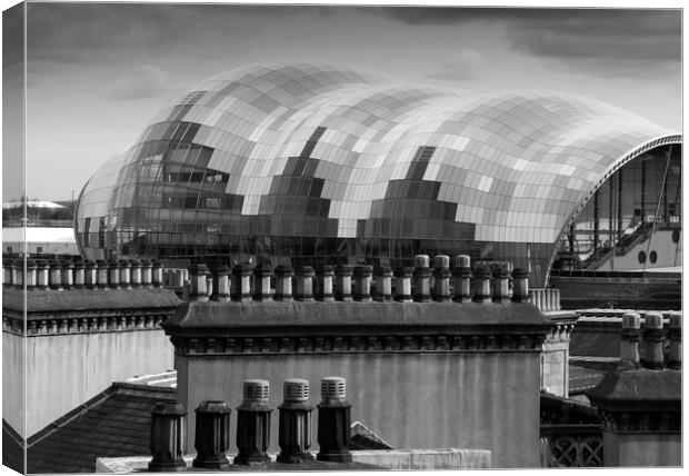Chimneys and The Sage Gateshead Canvas Print by Will Ireland Photography