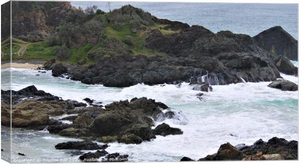 Pyramid Rock Lighthouse Beach Port Macquarie Canvas Print by Trudee Ball