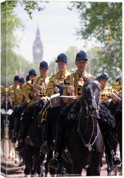 Harmonious Cadence of the Household Cavalry Canvas Print by Carnegie 42