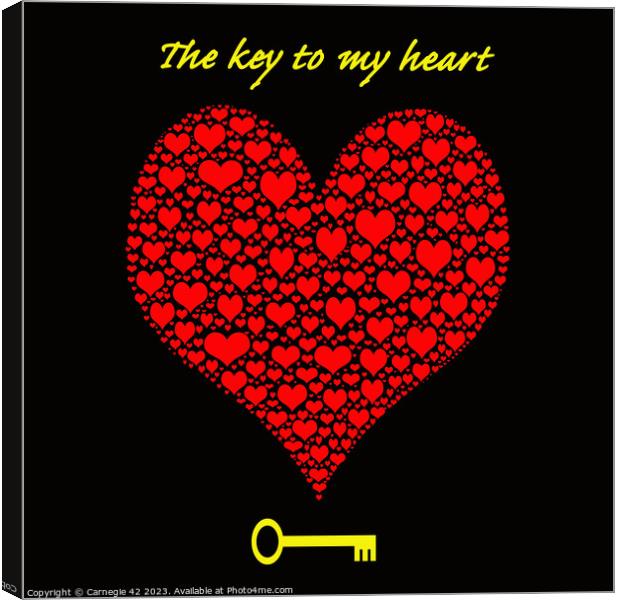 The Key to my heart  Canvas Print by Carnegie 42