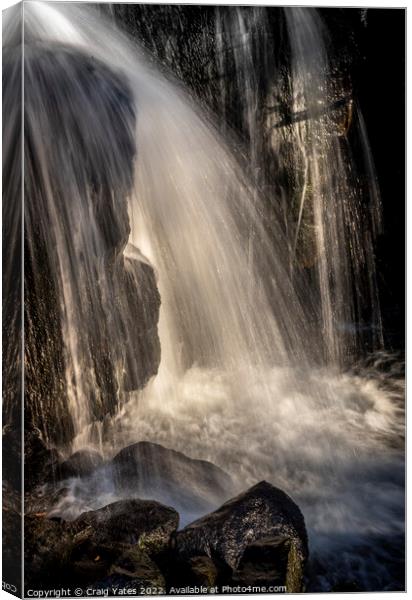 Lumsdale Falls-Face in The Rocks Canvas Print by Craig Yates