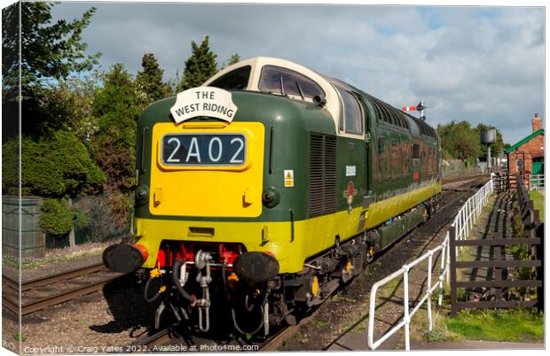 Class 55 Deltic D9009 Alycidon  Canvas Print by Craig Yates