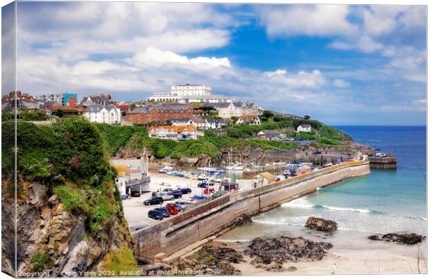 Newquay Harbour Cornwall Canvas Print by Craig Yates
