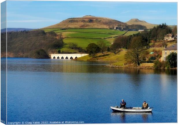 Gone Fishing Ladybower Reservoir Canvas Print by Craig Yates