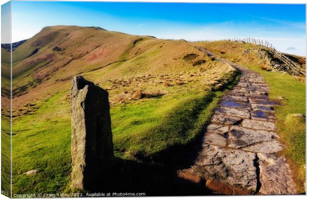 The Path to Mam Tor Peak District Canvas Print by Craig Yates