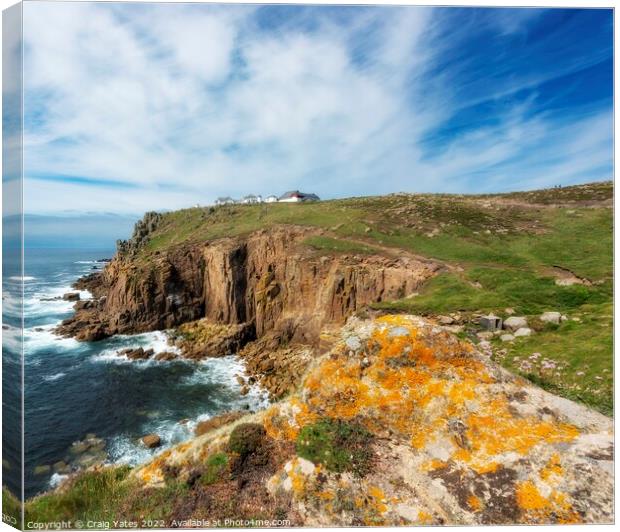 Lands End Cliffs Cornwall. Canvas Print by Craig Yates