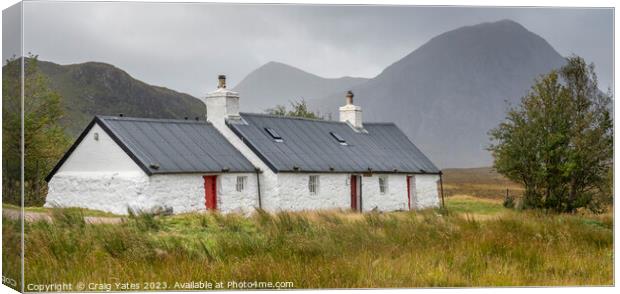 Black Rock Cottage Glencoe Scotland. Canvas Print by Craig Yates