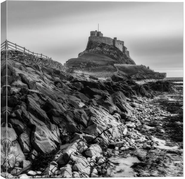 Holy Island Lindisfarne Castle Canvas Print by Craig Yates