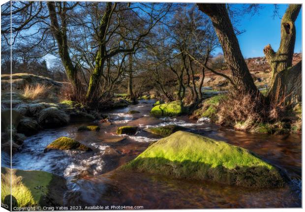 Burbage Brook Padley Gorge Canvas Print by Craig Yates