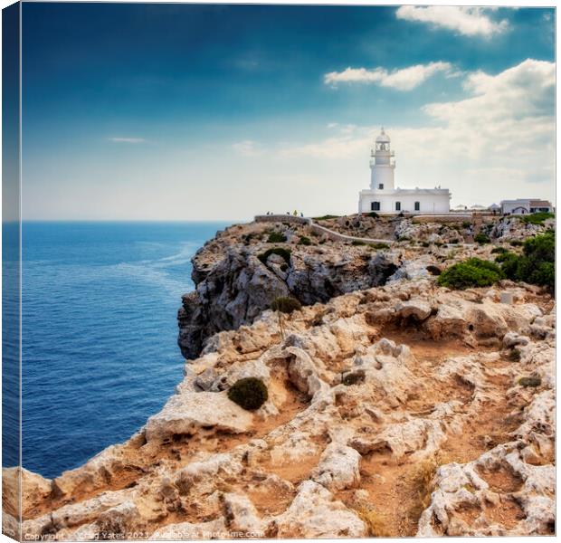 Cape Cavalleria Lighthouse Menorca Canvas Print by Craig Yates