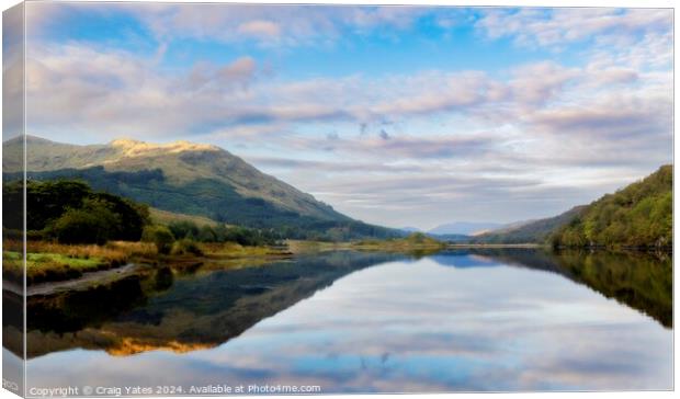 Loch Iubhair Morning Light Canvas Print by Craig Yates