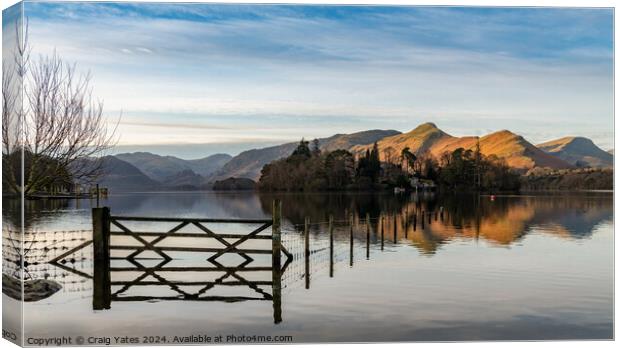 Derwent Water Golden Morning Light Canvas Print by Craig Yates