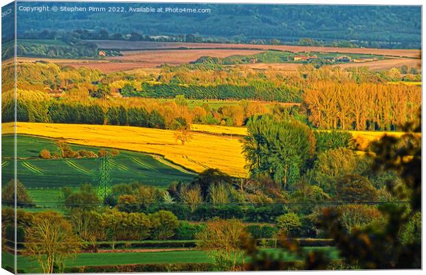 Countryside Field View Canvas Print by Stephen Pimm
