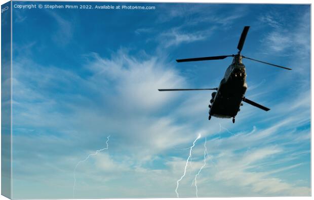 Chinook Storm Flypast Canvas Print by Stephen Pimm