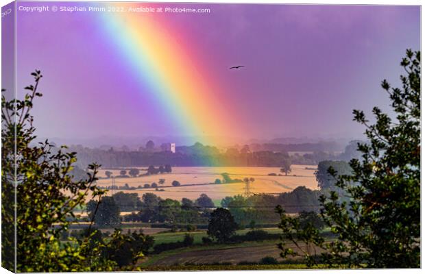 Rainbow Kite Landscape Canvas Print by Stephen Pimm