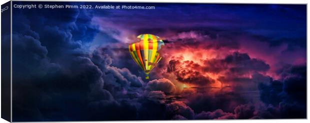 Ballon in the Clouds Canvas Print by Stephen Pimm