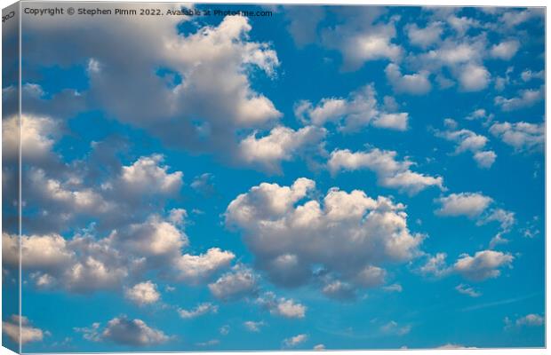 Blue Sky clouds Canvas Print by Stephen Pimm