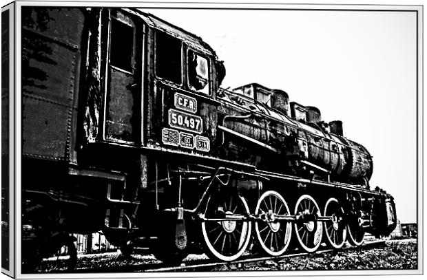 R class steam locomotive Canvas Print by Ciobanu Razvan